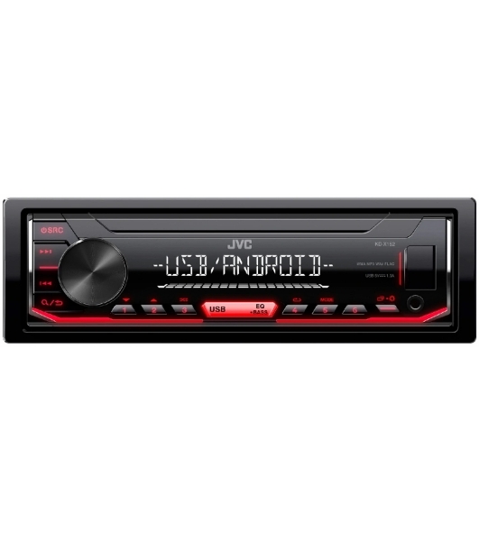 Автомагнитола JVC KD-X152M, 1 DIN, USB Type-A, AUX, съёмная панель