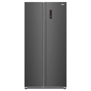 Холодильник Korting KNFS 94099 XN черная нержавеющая сталь двухкамерный 431/252л морозилка сбоку, No Frost, Side by Side