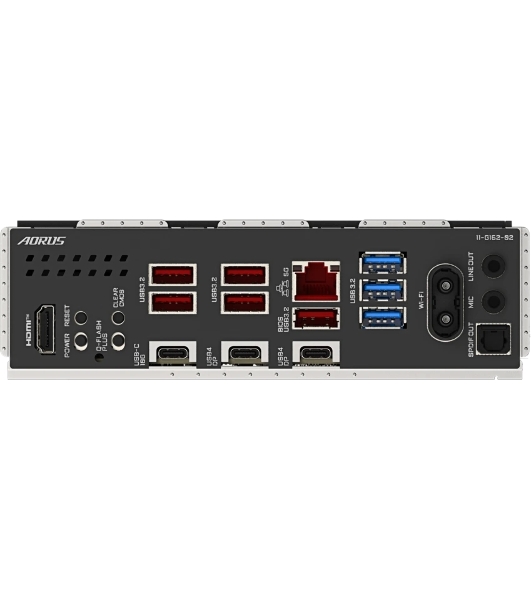 Материнская плата Gigabyte X870E AORUS ELITE X, AM5, AMD X870E, 4xDDR5, 4xSATA, 4xM.2, 1xPCIe 5.0 x16, 1xPCIe 4.0 x16, 1xPCIe 3.0 x16, 1xHDMI, 1x5Gb LAN, Wi-Fi 7, Bluetooth 5.4, 2xUSB-C 40Gbps (USB4), 1xUSB-C 10Gbps, 5xUSB-A 10Gbps, 3xUSB-A 5Gbps, 3x3.5 мм + S/PDIF оптический, 7.1, ATX
