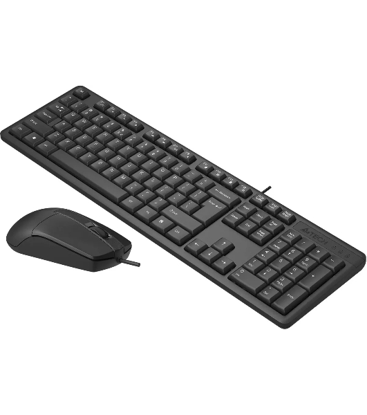 Комплект клавиатура+мышь A4Tech KR-3330S проводной, USB, 1200 DPI, чёрный