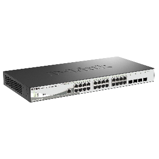 Коммутатор D-Link DGS-1210-28P/ME/B2A, 24×1 Гбит/с + 4×1 Гбит/с SFP, управляемый