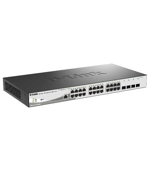 Коммутатор D-Link DGS-1210-28P/ME/B2A, 24×1 Гбит/с + 4×1 Гбит/с SFP, управляемый