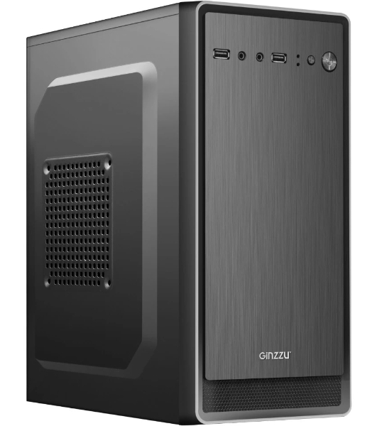 Компьютерный корпус Ginzzu B180 2хUSB 2.0,AU w/o PSU