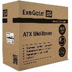Компьютерный корпус Miditower ExeGate EVO-8243-EVO800 (ATX, БП EVO800RGb с вент. 12 см, 2хUSB+1хUSB 3.0, черный, 3 вент. с RGb подсветкой, боковая панель - закаленное стекло), фото2