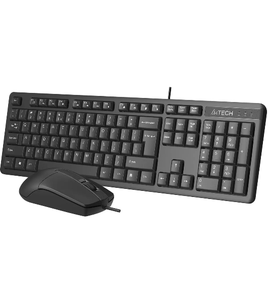 Комплект клавиатура+мышь A4Tech KR-3330S проводной, USB, 1200 DPI, чёрный