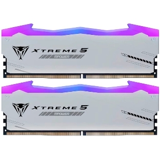 Оперативная память Patriot Viper Xtreme 5, DDR5, 32Gb (2x16Gb), 8000MHz, CL38, DIMM, с радиаторами, RGB, серебристый