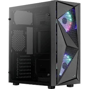 Компьютерный корпус Aerocool/Formula Glider Cosmo V1 без БП, ATX, боковое окно (закаленное стекло), черный