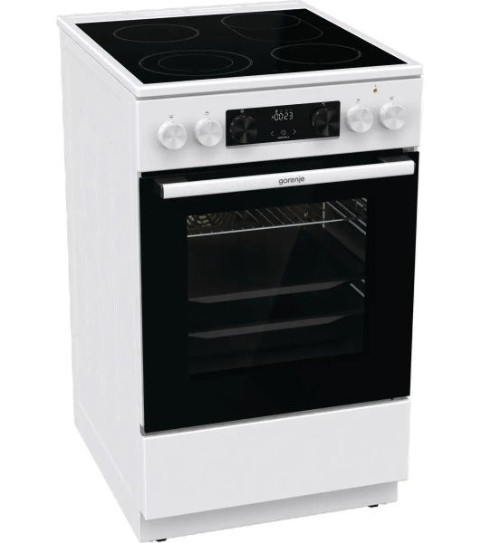 Плита электрическая Gorenje GECS5C70WA белый, конфорок 4 электрических, духовка 70 л, 50 см x 85 см x 59.4 см