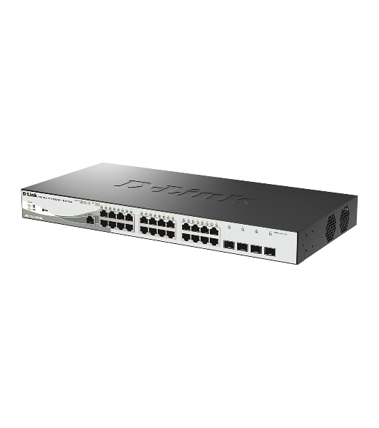 Коммутатор D-Link DGS-1210-28P/ME/B2A, 24×1 Гбит/с + 4×1 Гбит/с SFP, управляемый