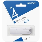 Флешка USB Smartbuy CLUE white (SB4 GbCLU-W), 4Gb, USB 2.0, R/W 15/8, белый, фото 1