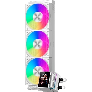 Система водяного охлаждения PcCooler DS360 Display ARGB Soc-AM5/AM4/1200/1700/1851 белый 4-pin 39.8dB Al LCD 310W Ret (DS360-WHAWXY-GL)