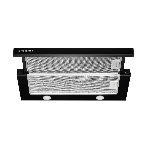 Встраиваемая вытяжка Kuppersberg SLIMTURBO 60 B, 60 см, отвод/рециркуляция, 1500 м3/час, механическое управление, 3 скорости, освещение 2х2 Вт, металлические жироулавливающие фильтры, угольный фильтр KF-ES (опция), 63.4 дБ, обратный клапан, шхвхг:55.2x25.5x28см, черный, фото 1