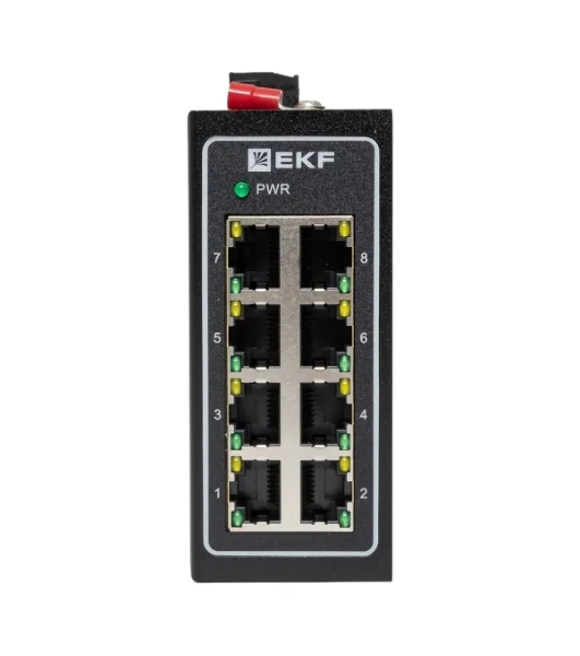 Коммутатор EKF TSX-U-8T, 8×100 Мбит/с, неуправляемый