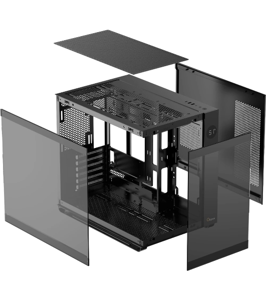 Компьютерный корпус Ocypus Iota C70 BK ARGB ATX/win/black/6 ARGB fans/no PSU/Tempered Glass