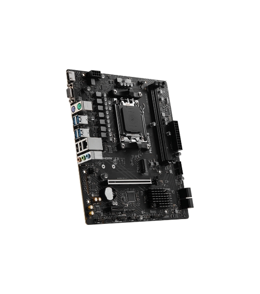 Материнская плата MSI PRO B650M-B, AM5, AMD B650, 2xDDR5, 4xSATA, 1xM.2, 1xPCI-E 4.0 x16, 1xPCI-E 4.0 x1, 1xHDMI, 1xVGA, 1x2.5Gb LAN, 2xUSB 2.0, 4xUSB 3.2 Gen 1, 3x3.5 мм, 7.1, Micro-ATX