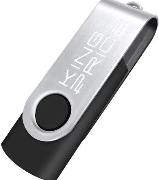 Флешка USB KingPrice KPFD2 (KPFD2A032ABK), 32Gb, USB 2.0, R/W 20/10, черный/сере