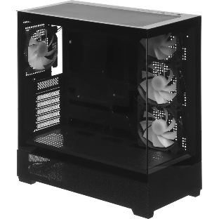 Корпус ACCORD ACC-ZA11B AR Black, Midi-Tower, чёрный, 4 x 120 мм