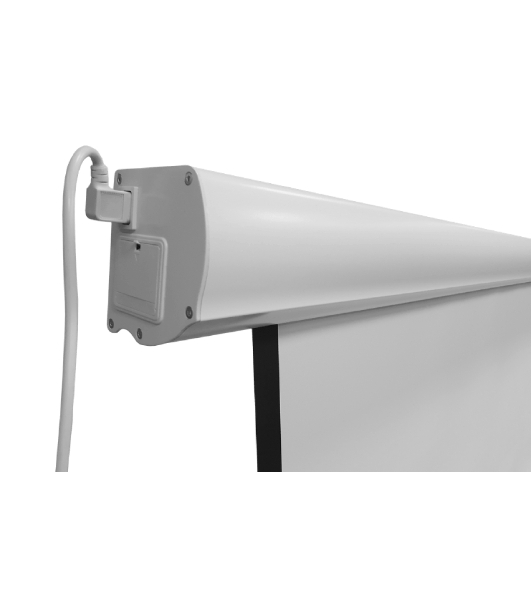 Экран с электроприводом Lumien Master Control 163х220 см (раб. область 119х212см) (95') High Contrast черная кайма сверху 40 см 16:9