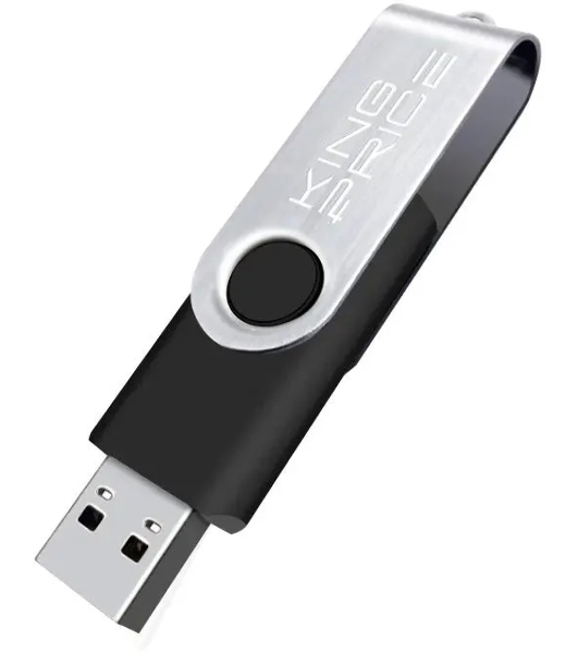 Флешка USB KingPrice KPFD2 (KPFD2A032ABK), 32Gb, USB 2.0, R/W 20/10, черный/сере