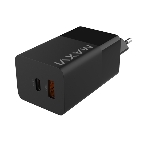 Сетевое зарядное устройство Maxvi A482GN 65W, 1xUSB-A, 1xUSB-C, черный, фото 1