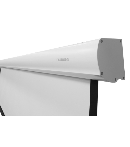 Экран с электроприводом Lumien Master Control 163х220 см (раб. область 119х212см) (95') High Contrast черная кайма сверху 40 см 16:9