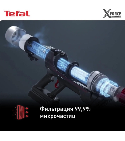 Пылесос вертикальный Tefal X-Force Flex 11.60 Aqua TY9890WO, синий/серый
