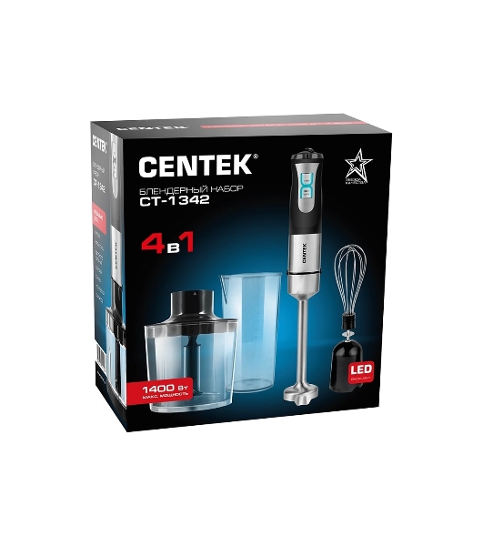 Блендер погружной Centek CT-1342 1400 Вт, черный/стальной