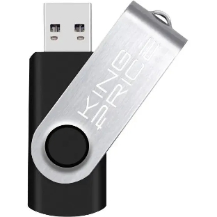 Флешка USB KingPrice KPFD2 (KPFD2A032ABK), 32Gb, USB 2.0, R/W 20/10, черный/сере
