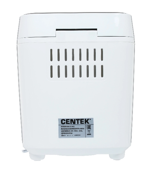 Хлебопечка Centek CT-1415 белый/серебристый, 860 Вт, 1.5 кг, 15 программ