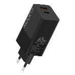 Сетевое зарядное устройство Maxvi A482GN 65W, 1xUSB-A, 1xUSB-C, черный, фото2