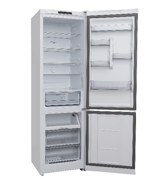 Холодильник Hotpoint HT 5200 C S серебристый двухкамерный 240/83л морозилка снизу, No Frost