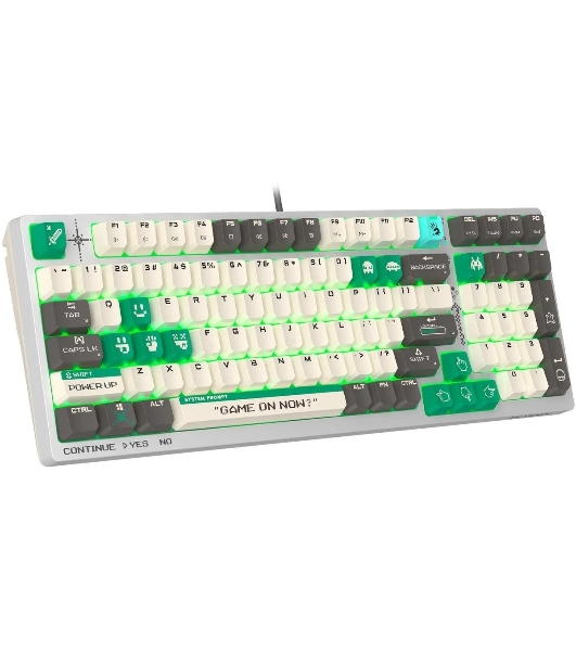 Клавиатура проводная A4Tech Bloody S98 Pixels Green USB белый/бежевый