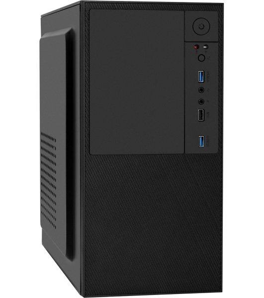 Компьютерный корпус Minitower ExeGate BAA-308U2-UNS350 (mATX, БП UNS350 с вент. 12см, 1хUSB/2хUSB 3.0, HD Audio, черный)