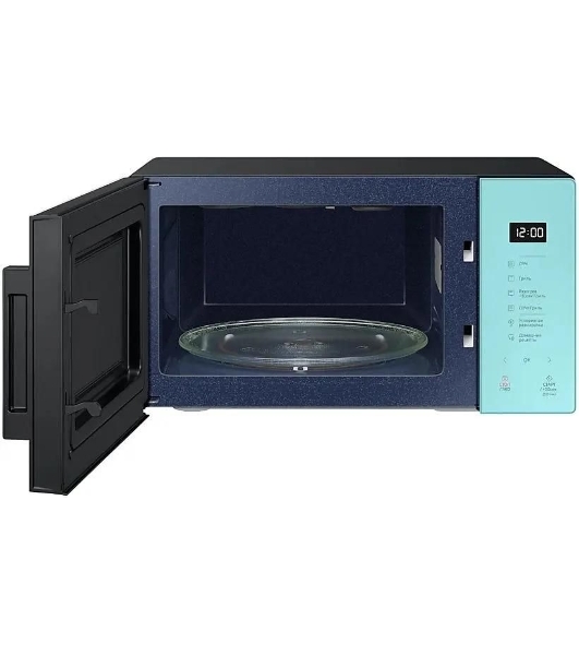 Микроволновая печь Samsung MG23T5018AN/BW голубой, 23 л, 800 Вт, переключатели - сенсор