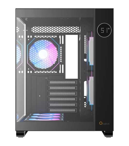 Компьютерный корпус Ocypus Iota C70 BK ARGB ATX/win/black/6 ARGB fans/no PSU/Tempered Glass