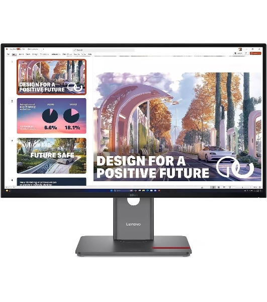 Монитор Lenovo 27' ThinkVision P27QD-40 черный IPS LED 4ms 16:9 HDMI матовая HAS Piv 1500:1 350cd 178гр/178гр 2560x1440 120Hz DP QHD USB 6.8кг