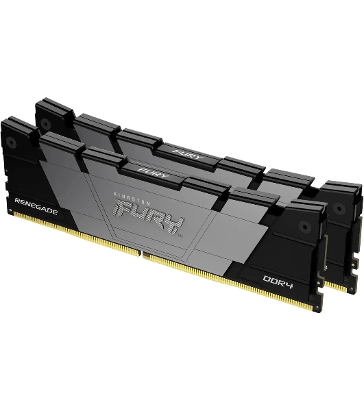 Оперативная память Kingston Fury Renegade, DDR4, 16GB (2x8GB), 3600MHz, CL16, DIMM, с радиаторами, серый/черный