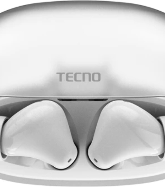 Наушники TWS Tecno Buds 4 белый, внутриканальные, Bluetooth, до 6 ч