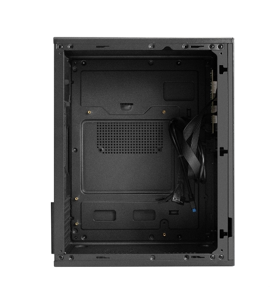 Компьютерный корпус Minitower ExeGate BAA-308MUC-UNS450 (mATX, БП UNS450 с вент. 12см, 1хUSB+1хUSB 3.0+1хTypeC, HD Audio, черный)
