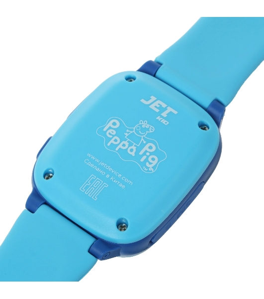 Детские умные часы Jet Kid Peppa Pig, 1.2' TFT (TN), Wi-Fi, Bluetooth 4.0, IP64, голубой