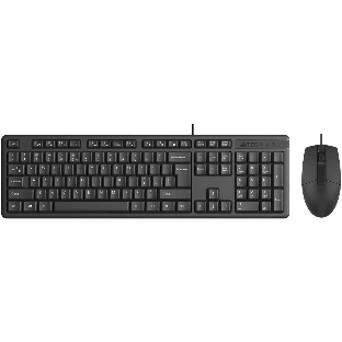 Комплект клавиатура+мышь A4Tech KR-3330 проводной, USB, 1200 DPI, чёрный