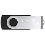 Флешка USB KingPrice KPFD2 (KPFD2A064ABK), 64Gb, USB 2.0, R/W 20/10, черный/серебристый, фото3