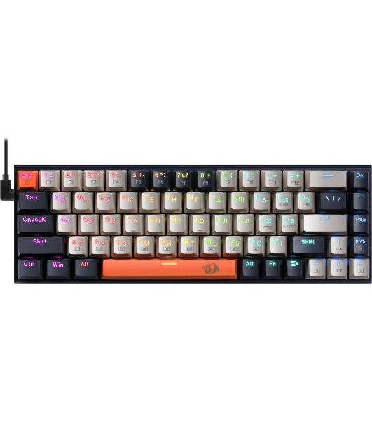 Клавиатура Redragon Ryze проводная, USB Type-A, чёрный