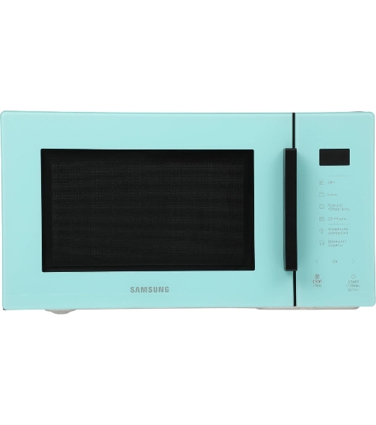 Микроволновая печь Samsung MG23T5018AN/BW голубой, 23 л, 800 Вт, переключатели - сенсор