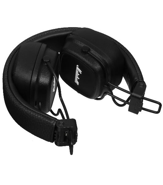 Беспроводные/проводные наушники Marshall Major IV черный, накладные, Bluetooth + проводной, беспроводная зарядка, до 80 ч