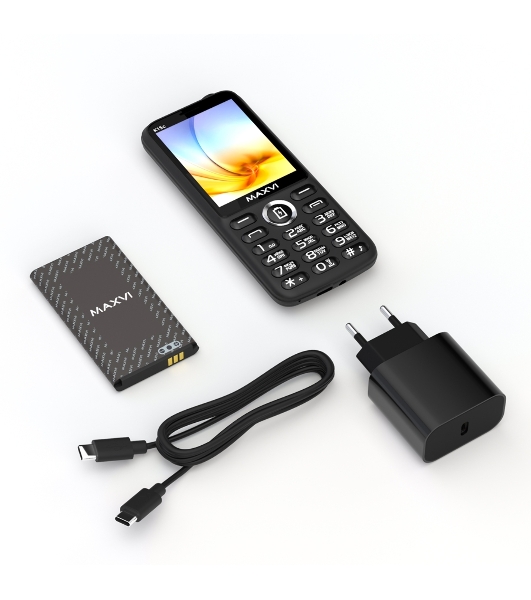 Мобильный телефон Maxvi K15c черный