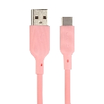 Кабель USB-A to Type-C, silica gel, 1м, 3A, 18W (pink), фото 1