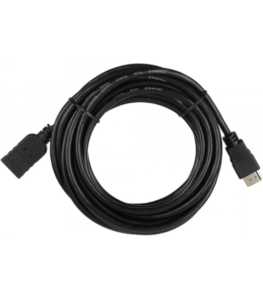 Кабель-удлинитель для HDMI ACD-DHHF1-50B HDMI 1.4, Golden Plated,19m/19f, HDMI extension, черный, 5м (74229)
