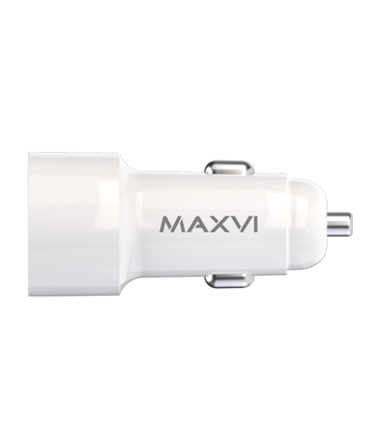 Автомобильное зарядное устройство Maxvi CCM-PS242 Plus T 2хUSB 2.4А + кабель Type-C 1м, белый