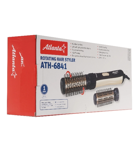 Фен-щётка Atlanta ATH-6841 золотистый, 1000 Вт, 50 мм